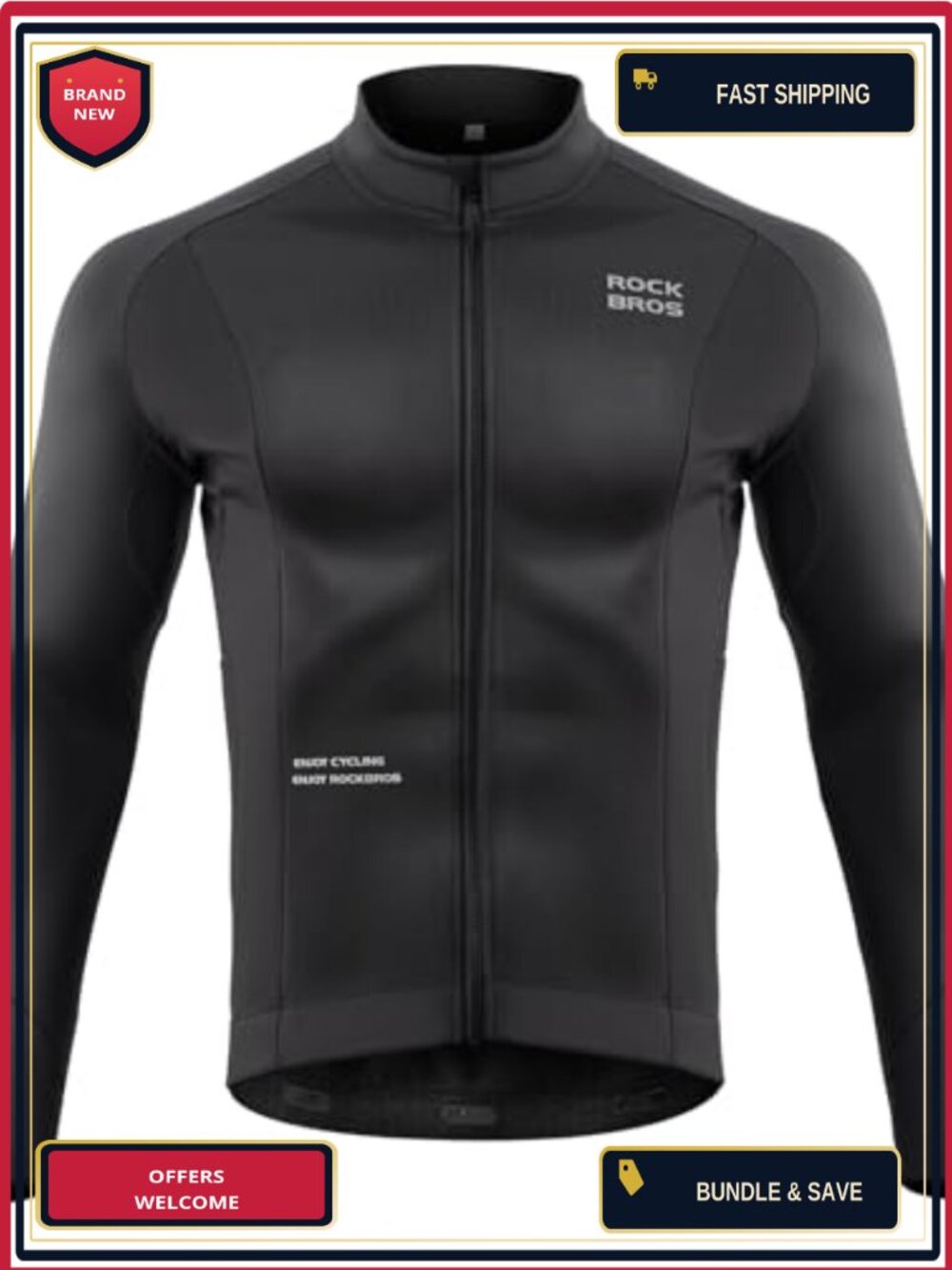 Men's Winter Thermal Windproof Running Cycling Jacket Water Resistant with